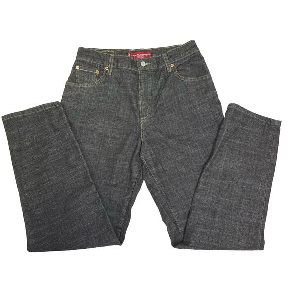 Levi’s 550 Relaxed Stretch Tapered Leg Jeans - Size 10 M (Misses) Black Wash - Picture 1 of 6